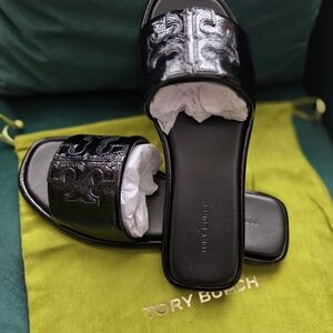 Tory Burch Double T Sport Slide